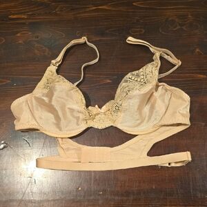 Vintage Vassarette "Underneath-It-All" Nude Lace Bra - 36B